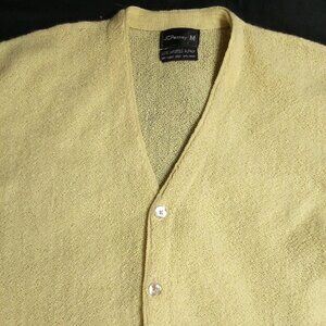 Vintage JC Penney Alpaca Wool Cardigan Sweater Mustard